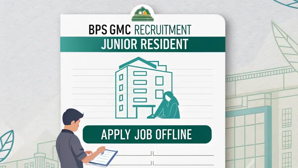 BPSGMC Recruitment Junior Resident: Apply Job Offline