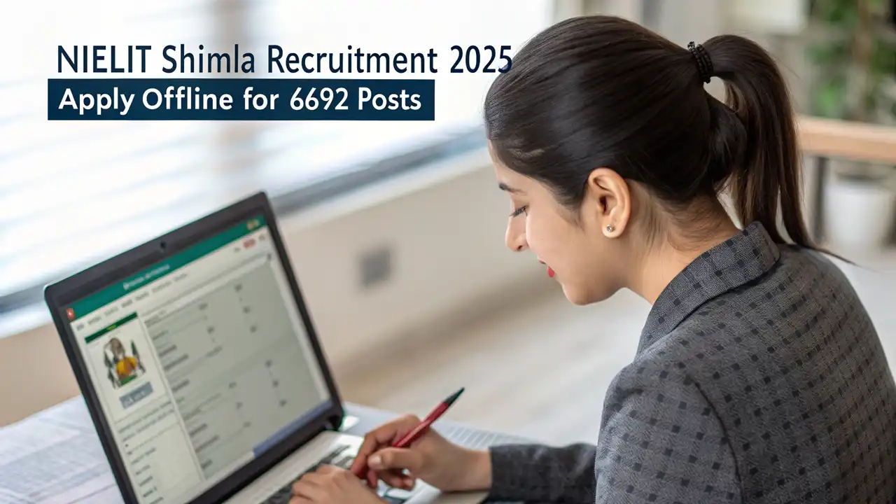 NIELIT Shimla Recruitment 2025: Apply Offline For 6692 Posts