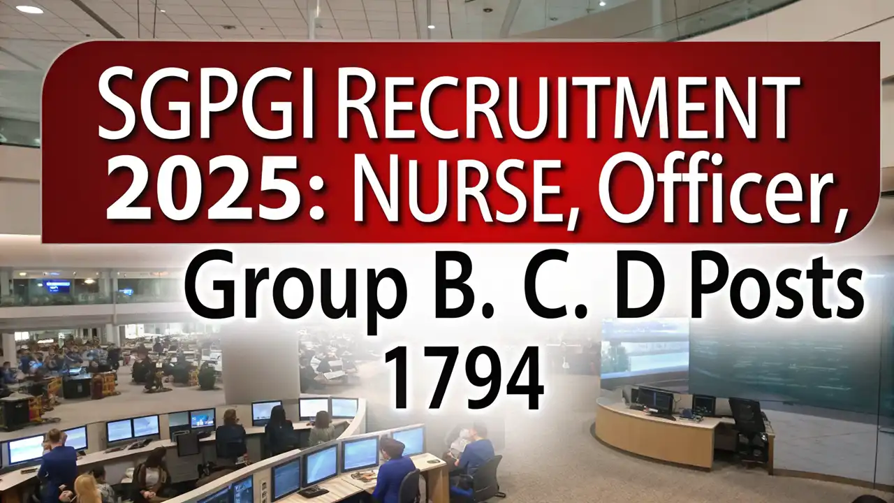 SGPGI Recruitment 2025: Nurse, Officer, Group B, C, D Posts 1794