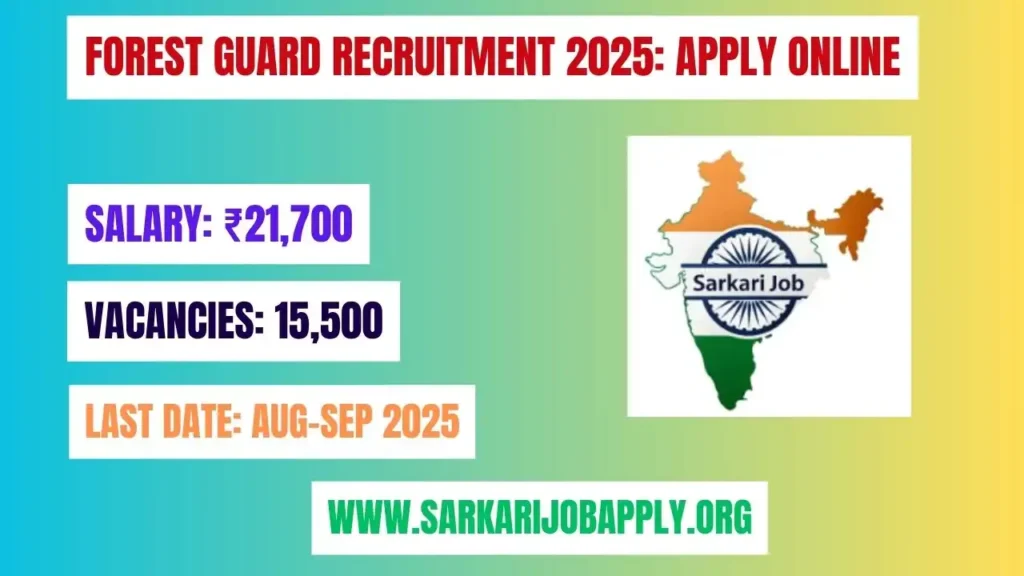 Forest Guard Recruitment 2025 Apply Online