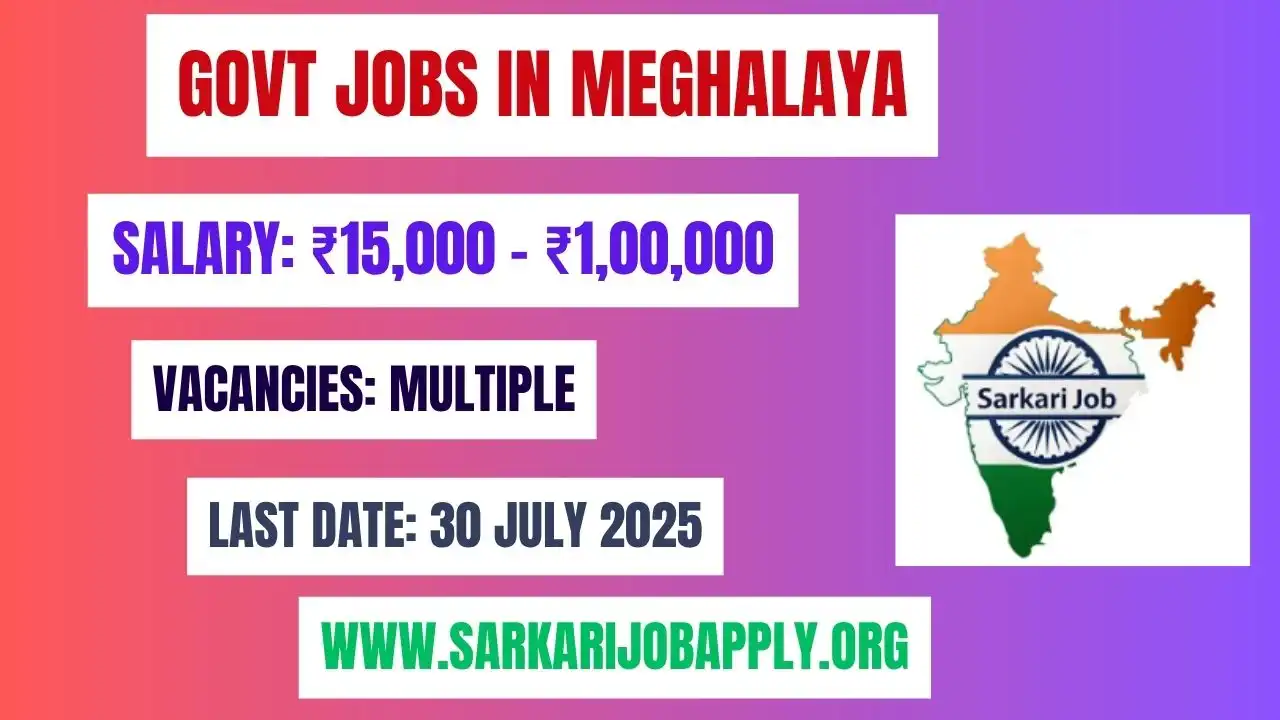 Govt Jobs in Meghalaya Latest Vacancies