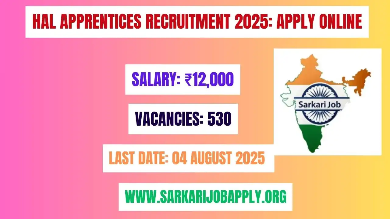 HAL Apprentices Recruitment 2025 Apply Online