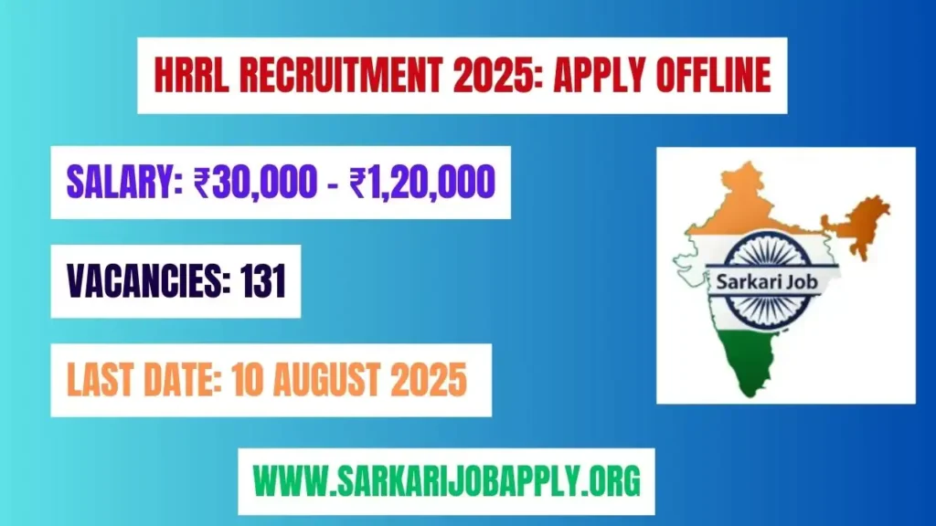 HRRL Recruitment 2025 Apply Offline