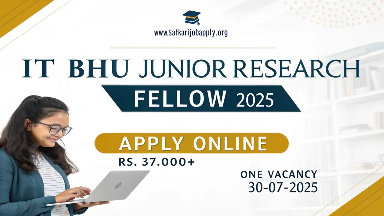 IIT BHU Junior Research Fellow Recruitment 2025 Apply Online