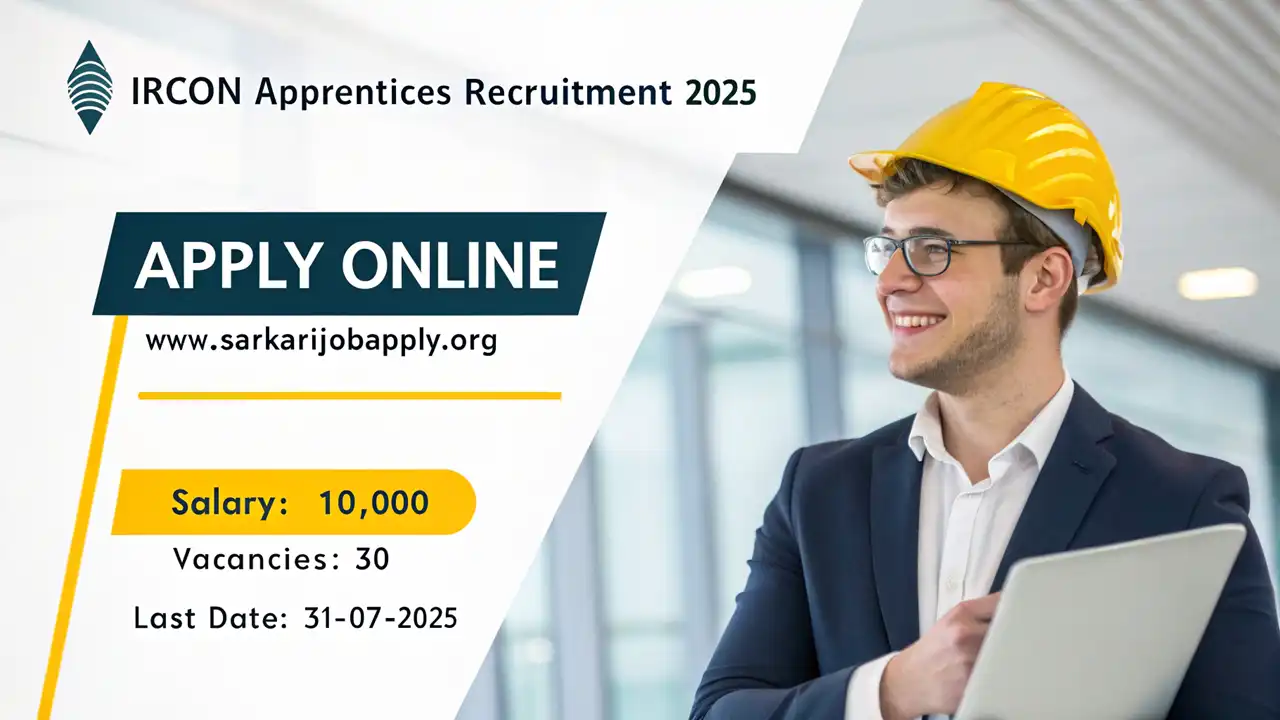 IRCON Apprentices Recruitment 2025 Apply Online