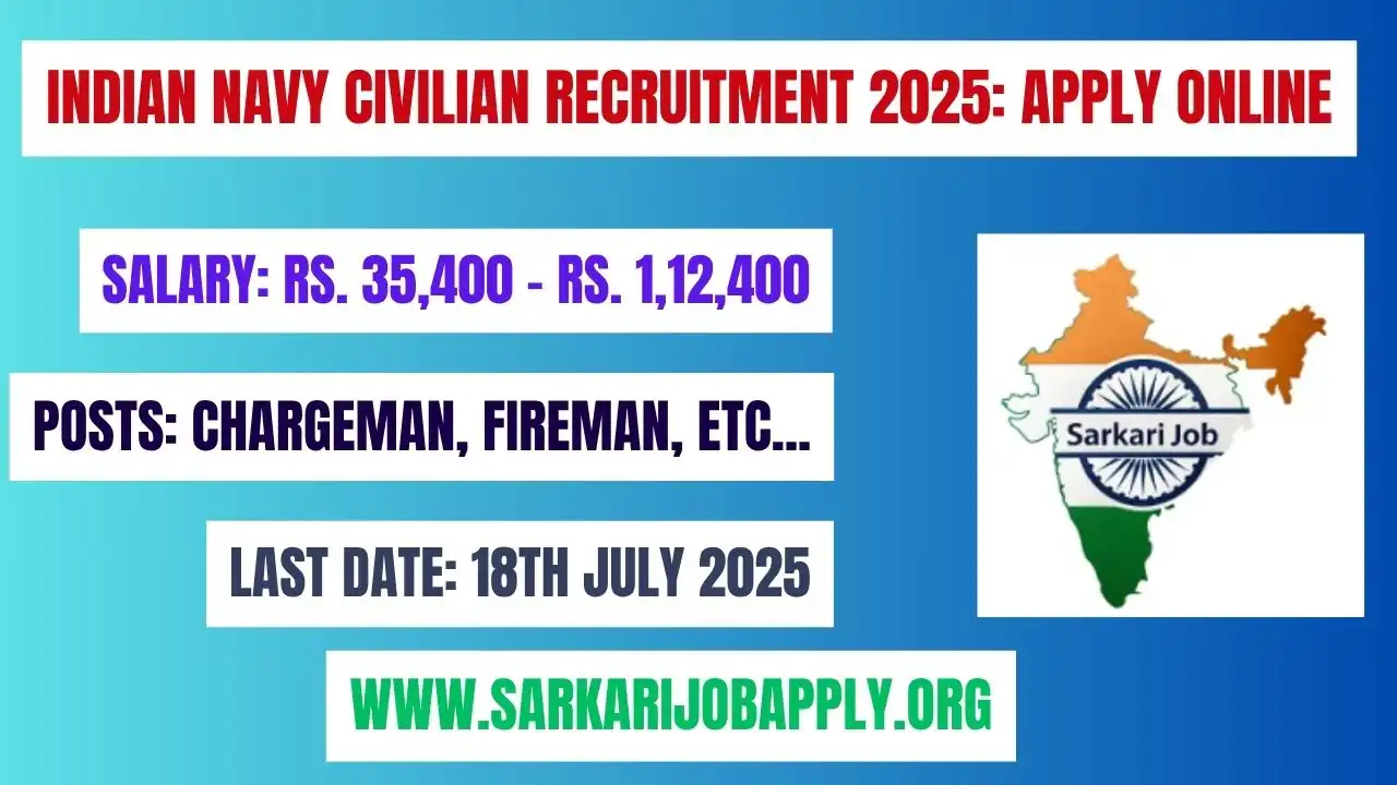 Indian Navy Civilian Recruitment 2025 Apply Online