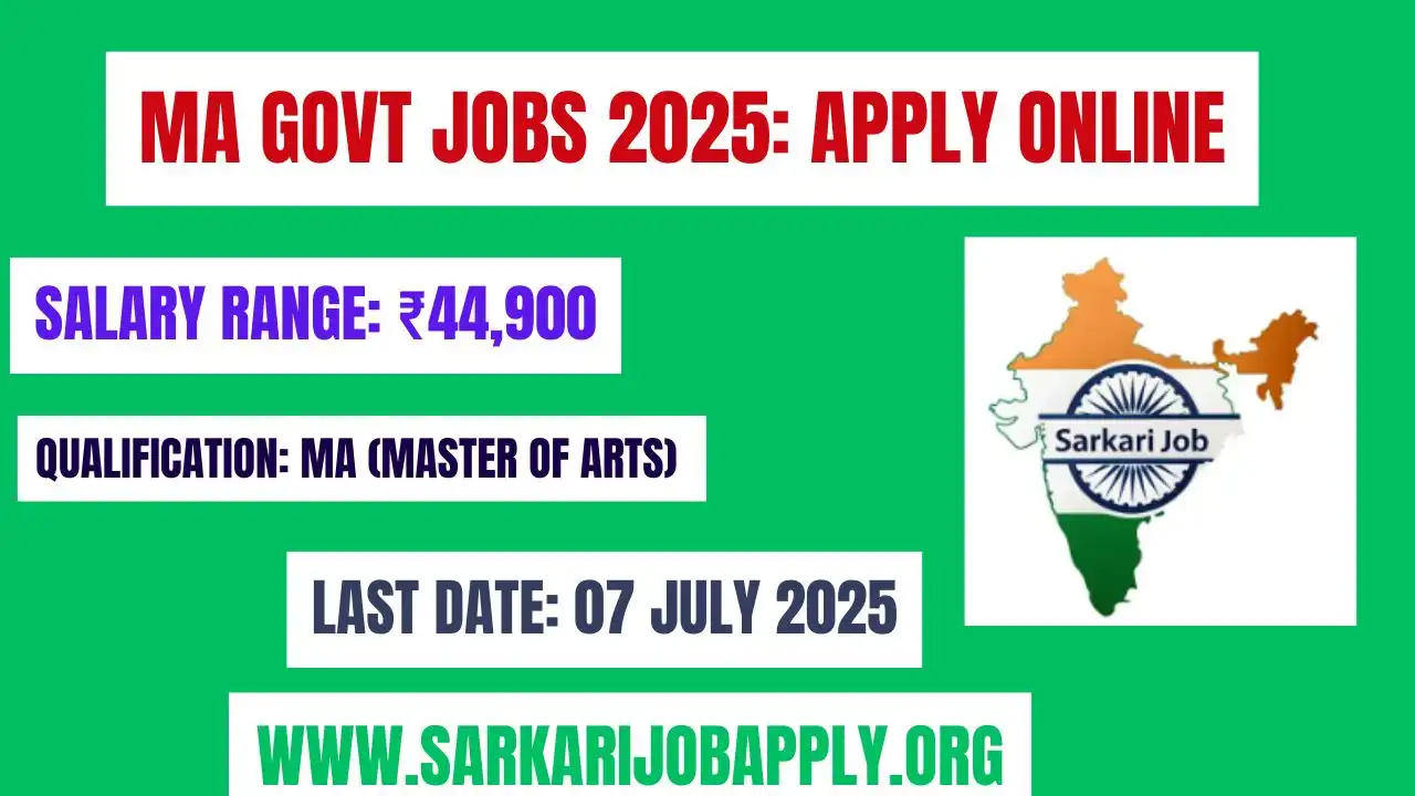 MA Govt Jobs 2025: Apply Online