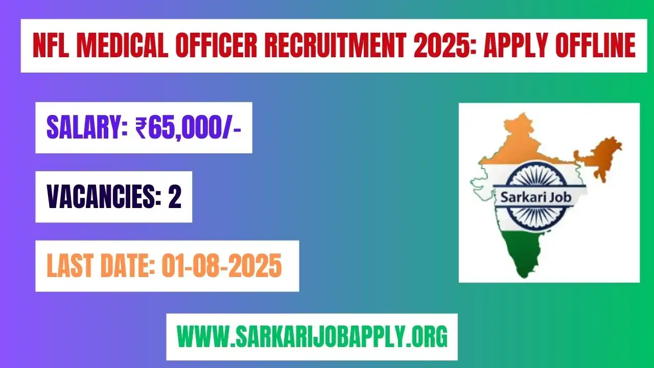 NFL Medical Officer Recruitment 2025 Apply Offline
