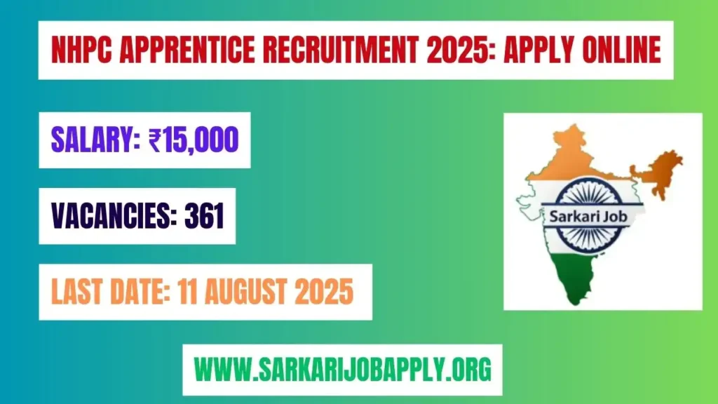 NHPC Apprentice Recruitment 2025 Apply Online
