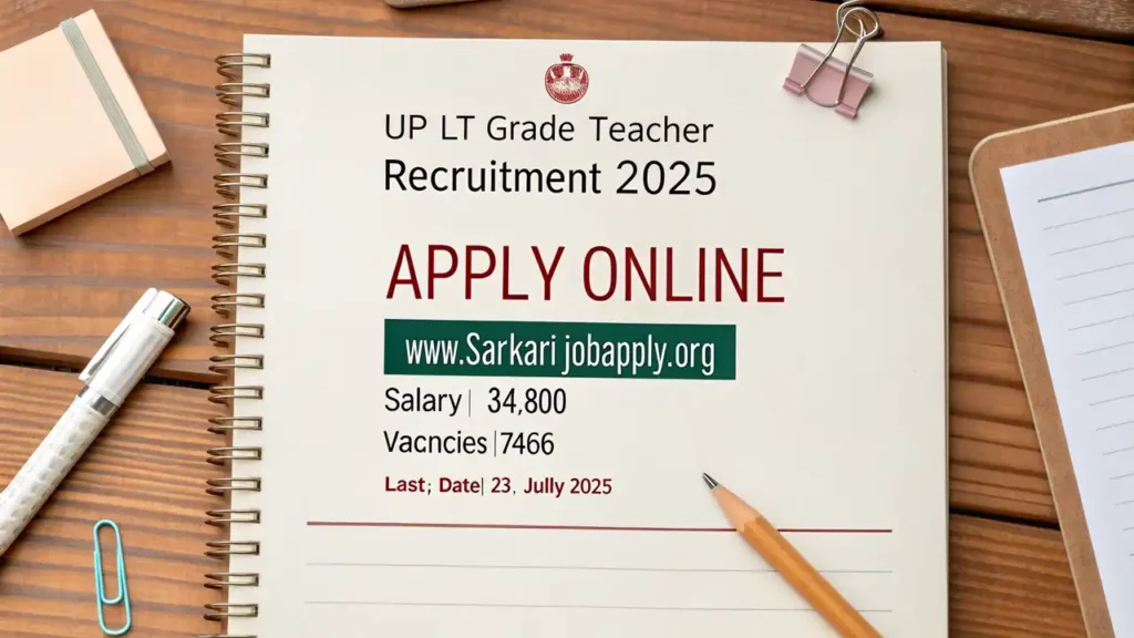 UP LT Grade Teacher Recruitment 2025 Apply Online