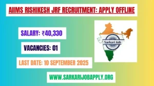 AIIMS Rishikesh JRF Recruitment Apply Offline