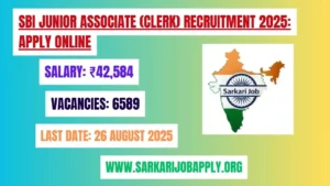 SBI Junior Associate (CLERK) Recruitment 2025 Apply Online