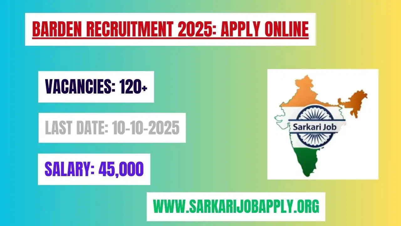 Barden Recruitment 2025 Apply Online