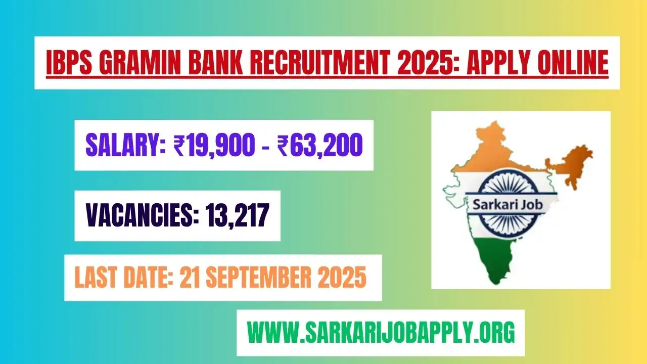 IBPS Gramin Bank Recruitment 2025 Apply Online