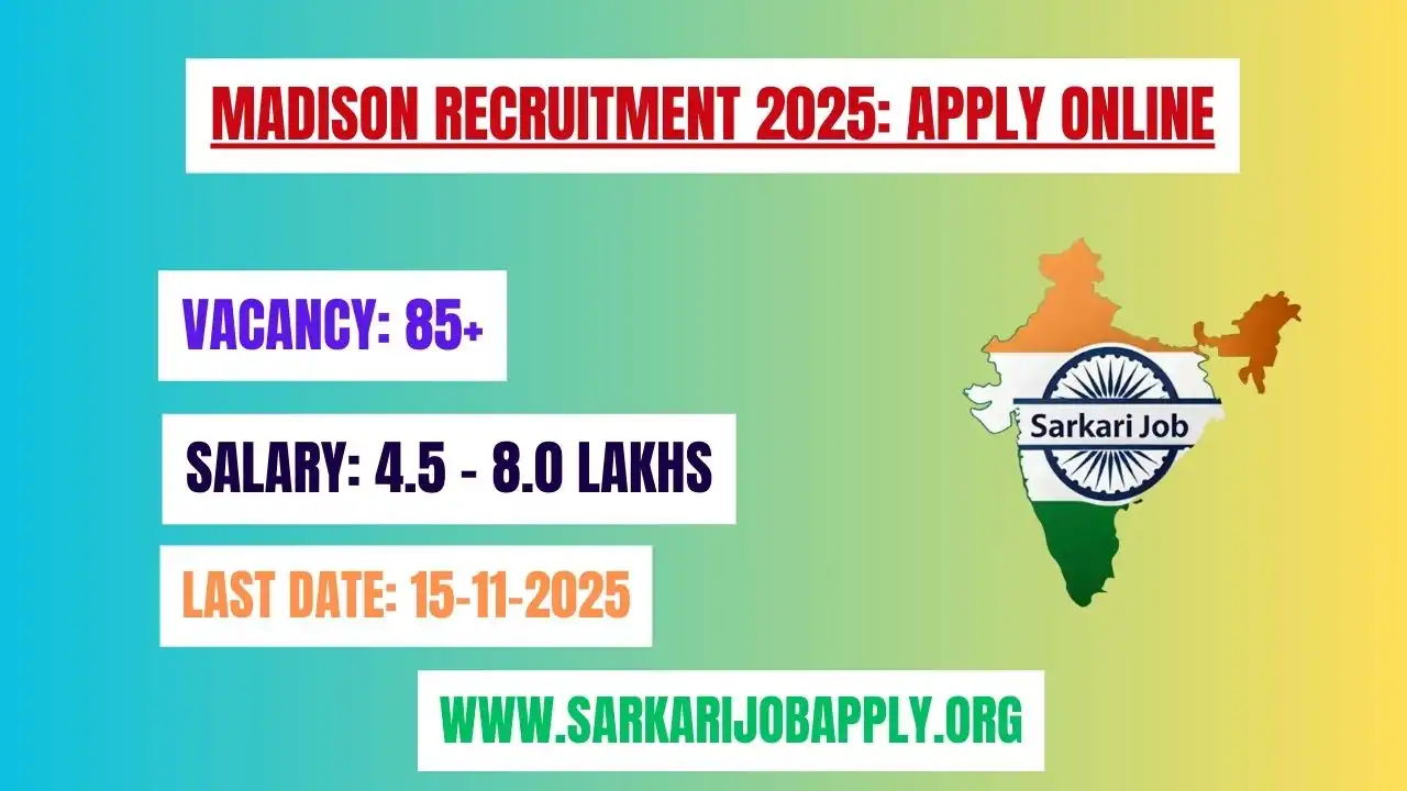 Madison Recruitment 2025 Apply Online