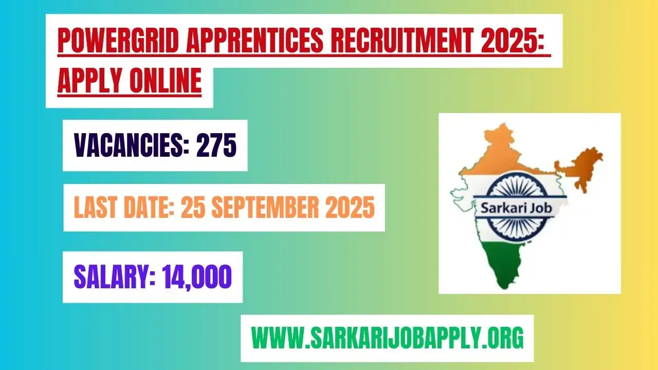POWERGRID Apprentices Recruitment 2025 Apply Online