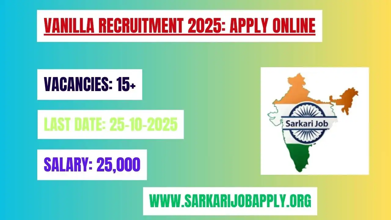 Vanilla Recruitment 2025 Apply Online