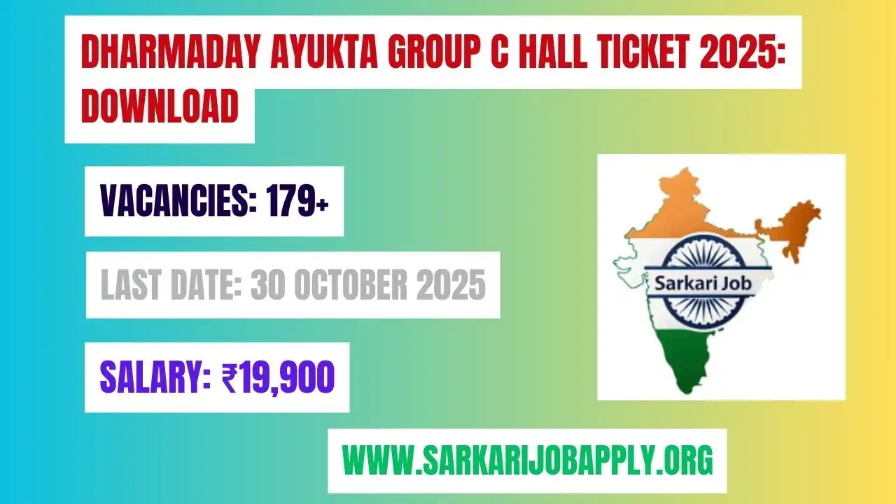 Dharmaday Ayukta Group C Hall Ticket 2025: Download