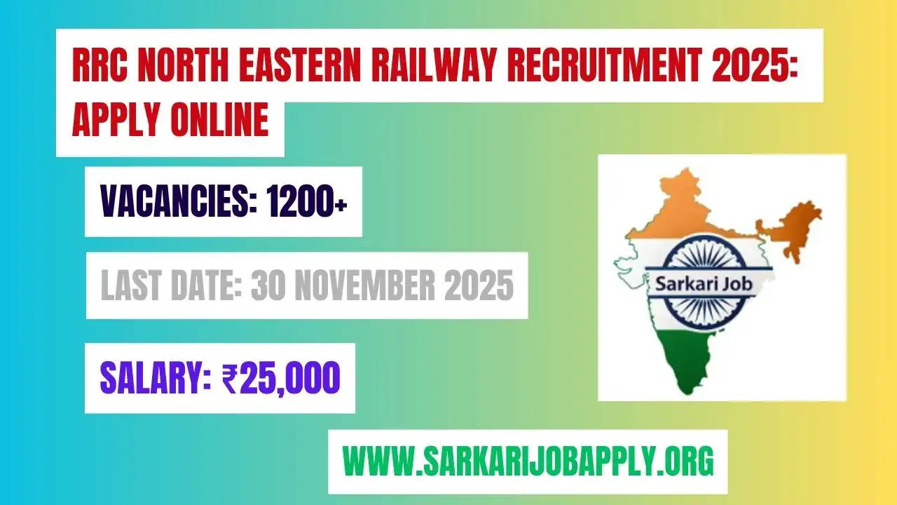RRC North Eastern Railway Recruitment 2025: Apply Online