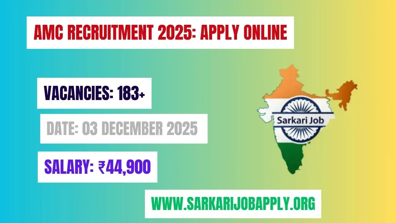 AMC Recruitment 2025: Apply Online