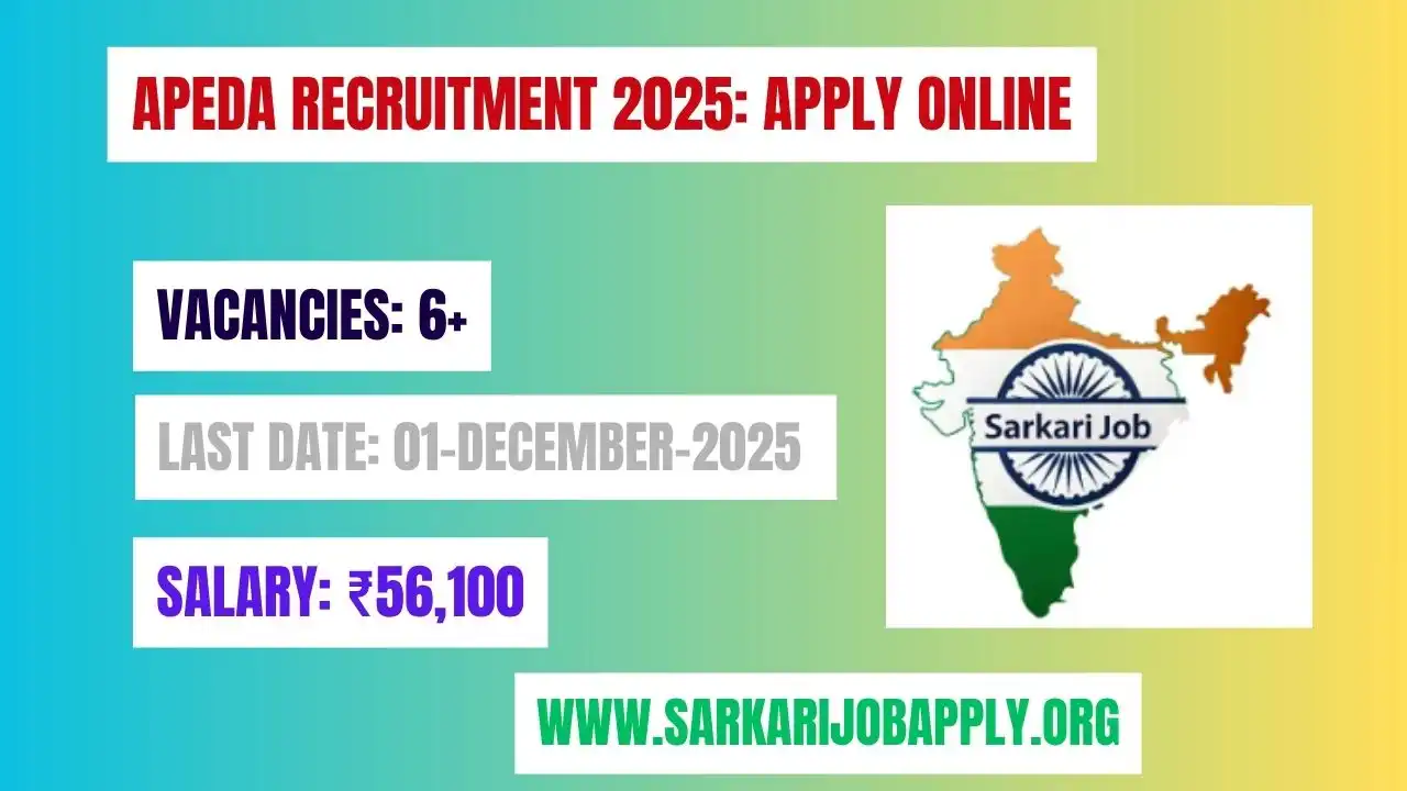 APEDA Recruitment 2025: Apply Online