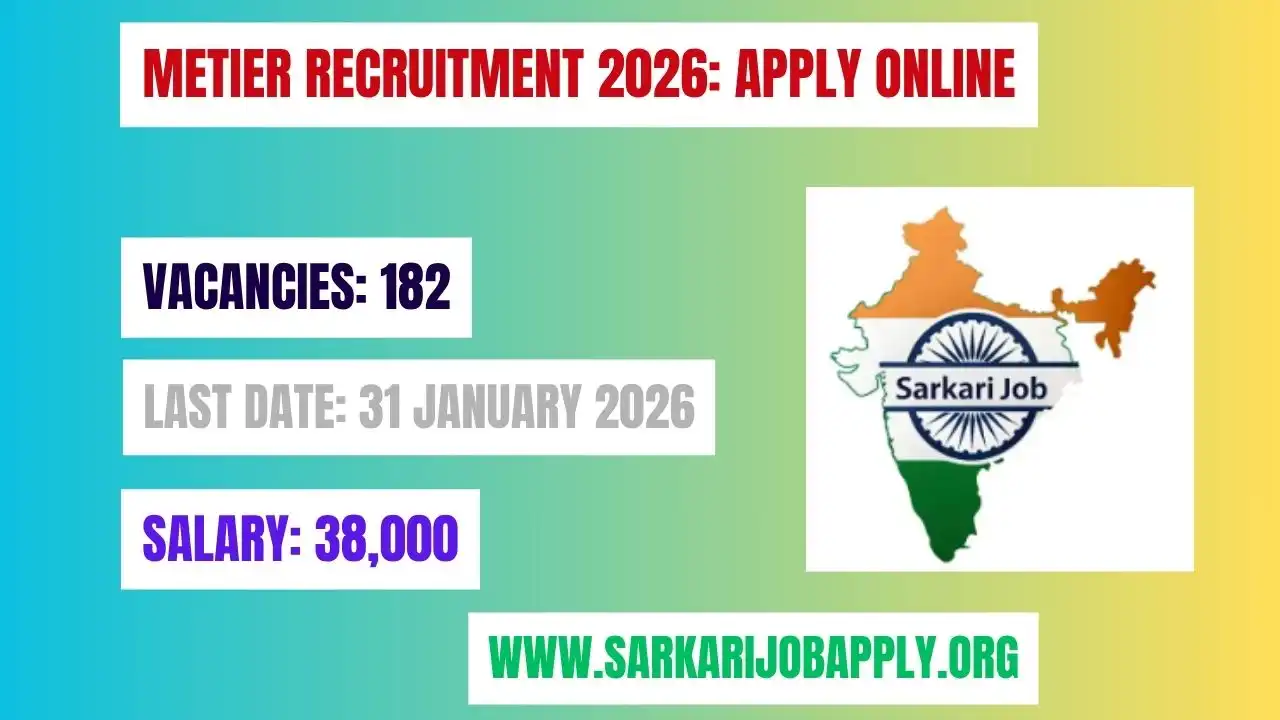 Metier Recruitment 2026 Apply Online