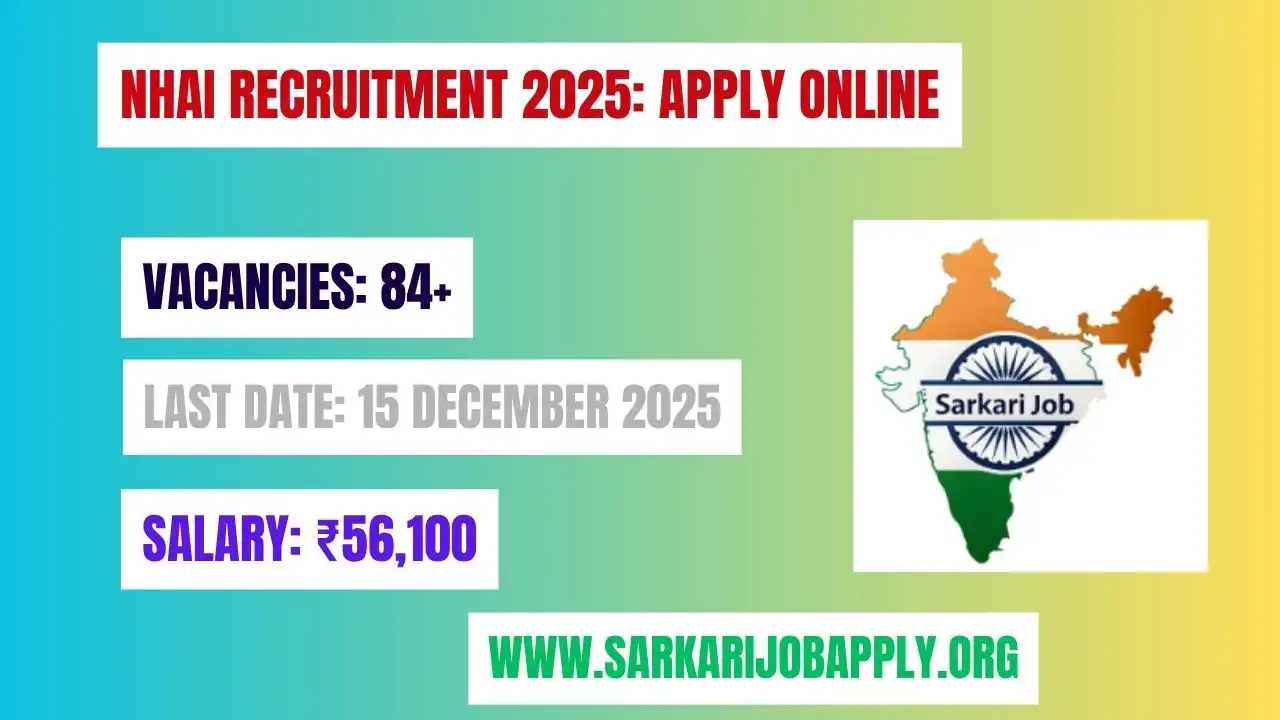 NHAI Recruitment 2025 Apply Online