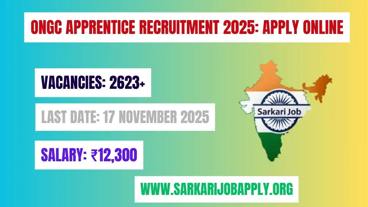 ONGC Apprentice Recruitment 2025: Apply Online