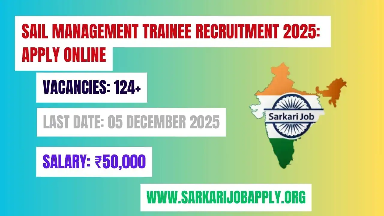 Sail Management Trainee Recruitment 2025 Apply Online