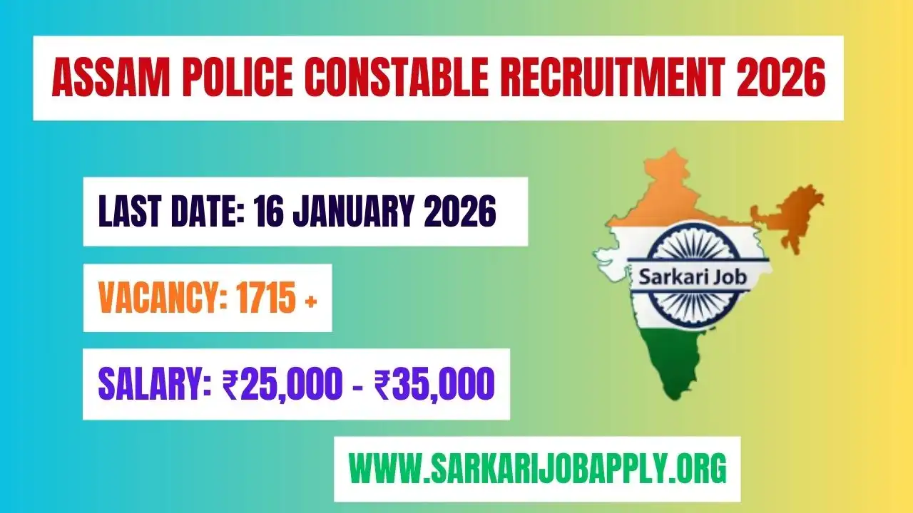 Assam Police Constable Recruitment 2026: Apply Now