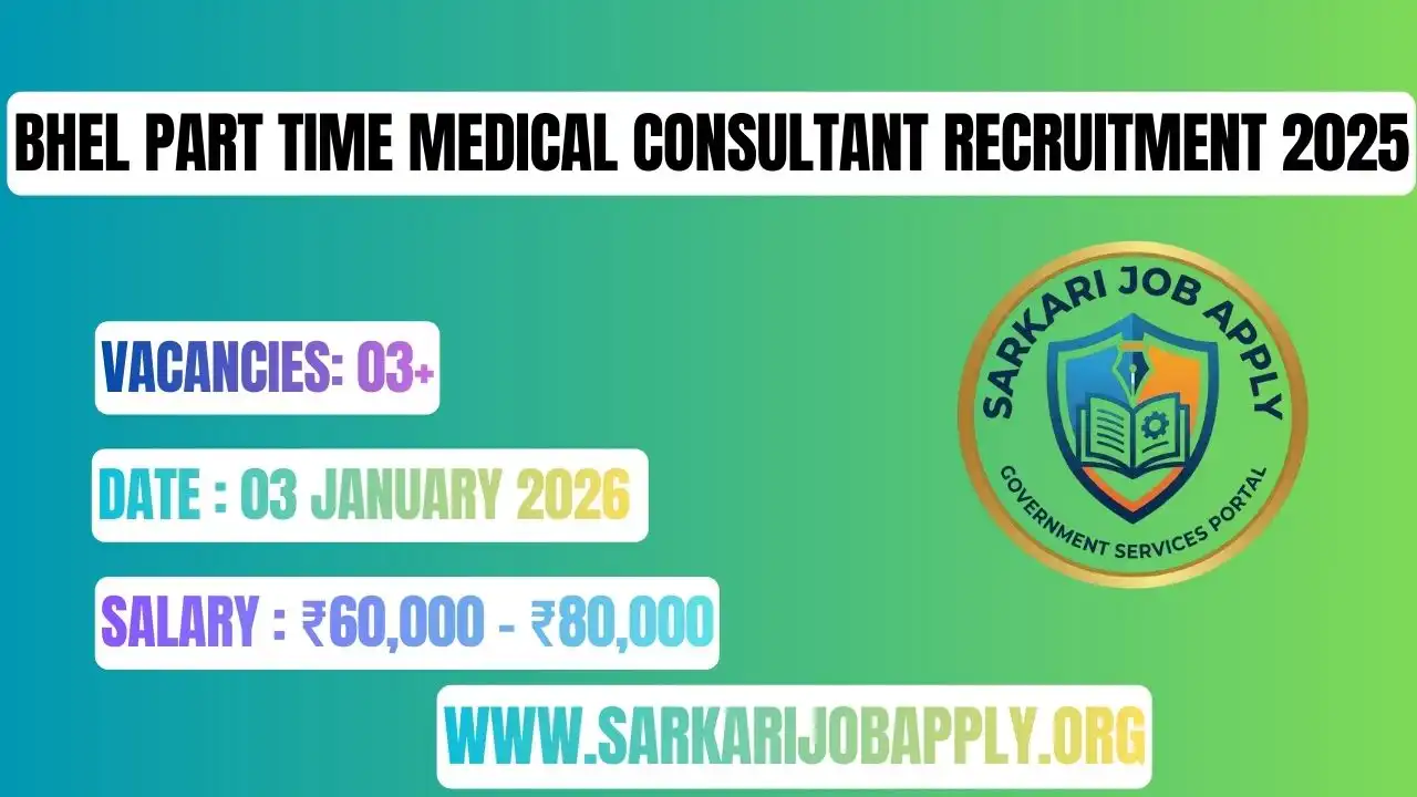 BHEL Part Time Medical Consultant Recruitment 2025: Walk-in Interview