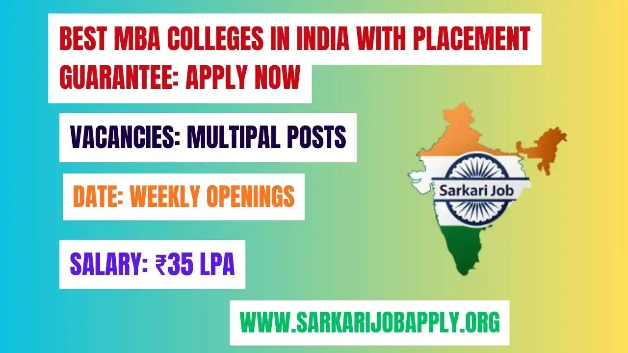 Best MBA Colleges in India with Placement Guarantee: Apply Now