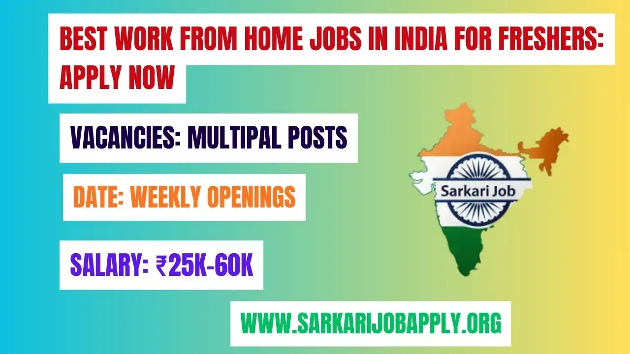 Best Work from Home Jobs in India for Freshers: Apply Now