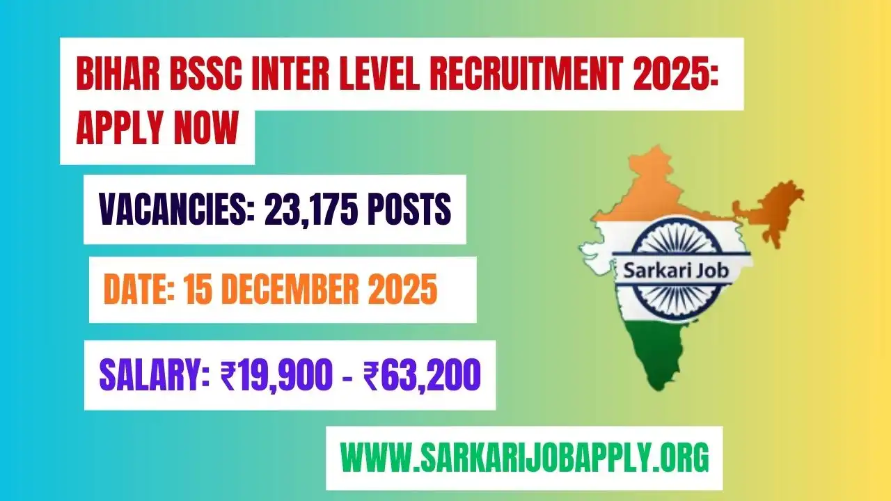 Bihar BSSC Inter Level Recruitment 2025: Apply Now