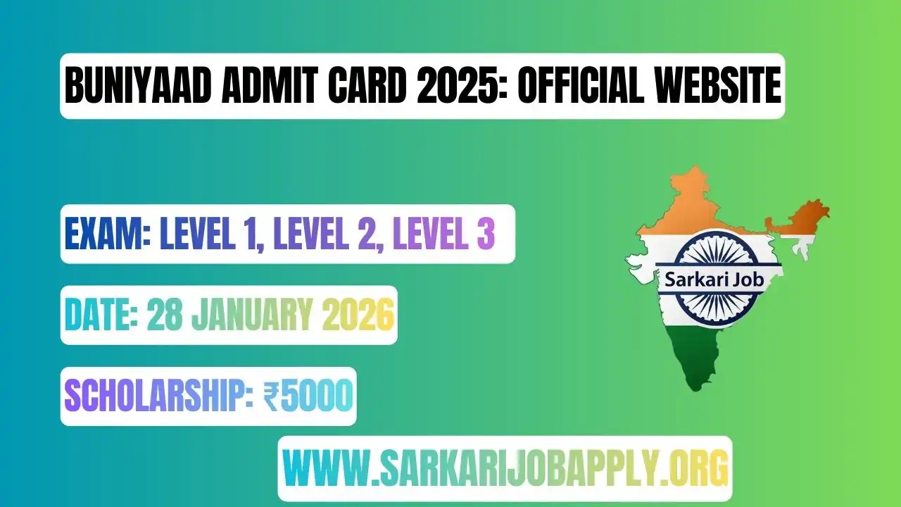 Buniyaad Admit Card 2025: Official Website