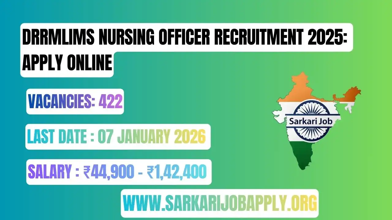 DRRMLIMS Nursing Officer Recruitment 2025 Apply Online