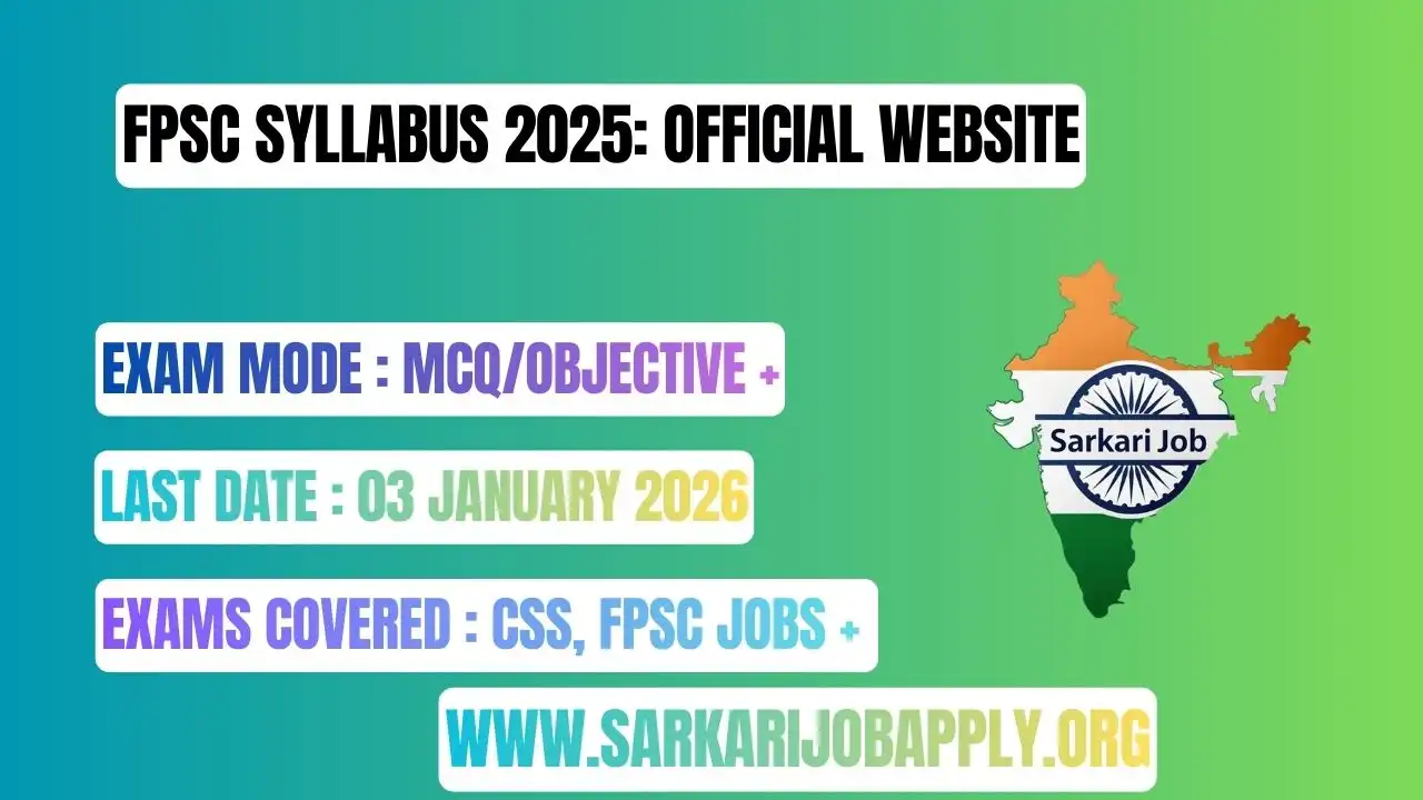 FPSC Syllabus 2025: Official Website