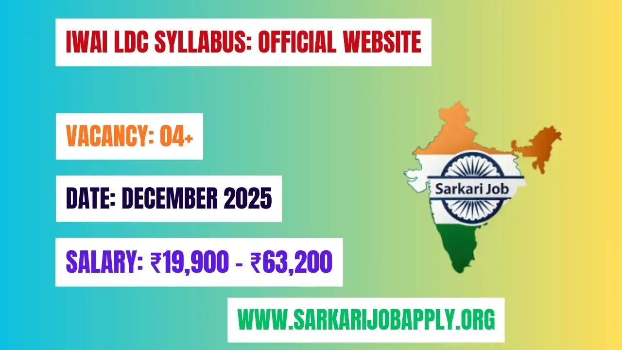 IWAI LDC Syllabus: Official Website