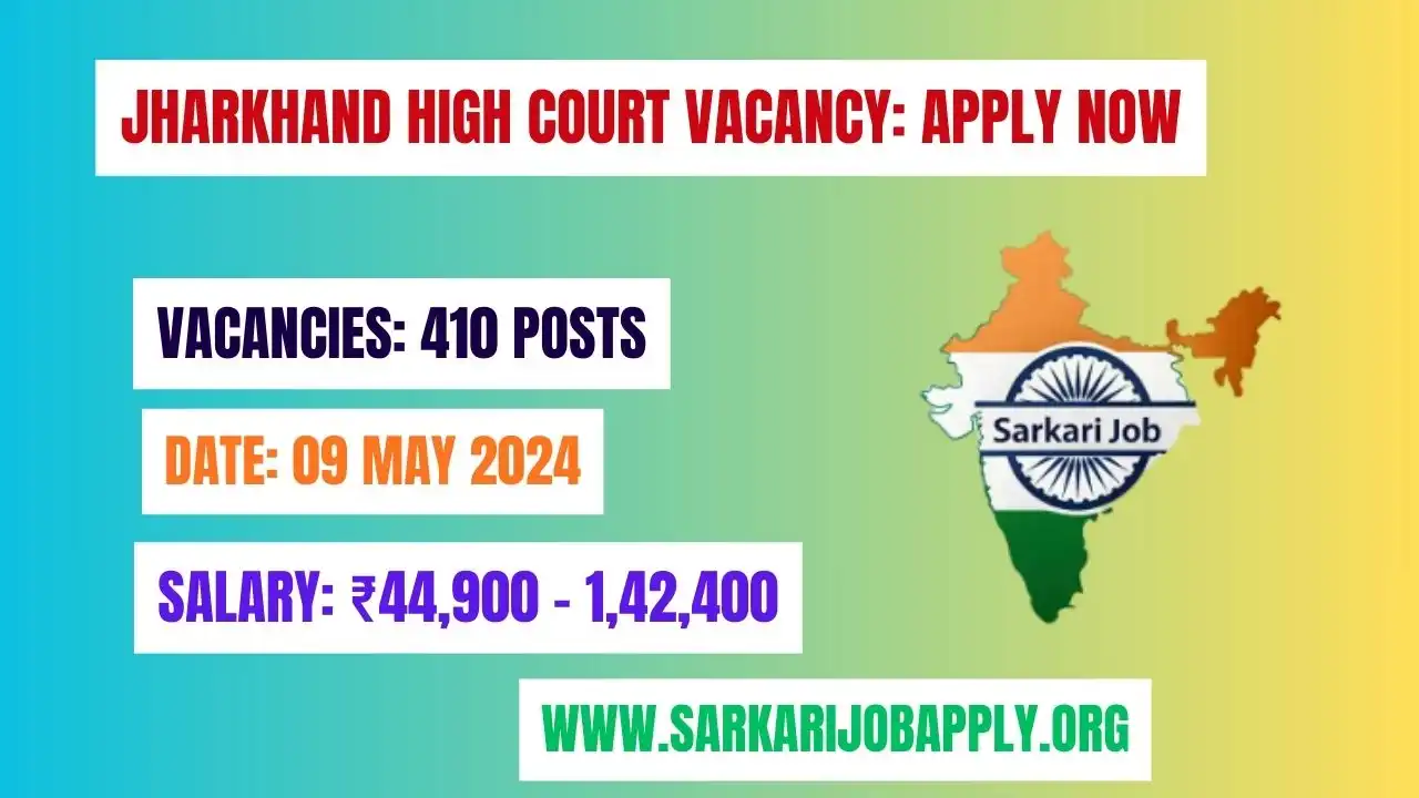 Jharkhand High Court Vacancy: Apply Now