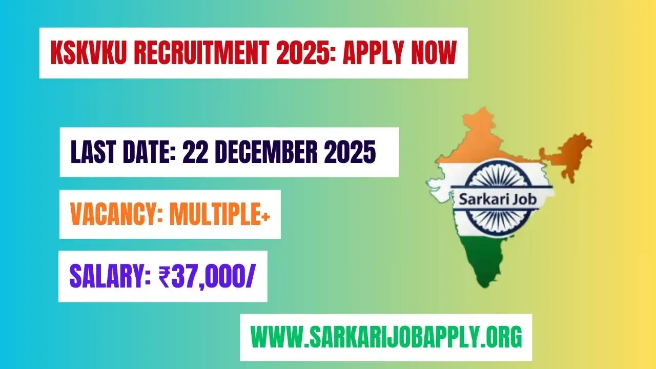 KSKVKU Recruitment 2025: Apply Now