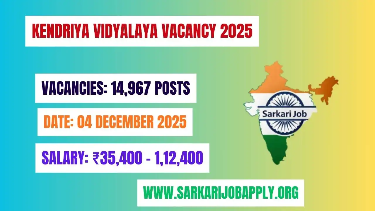 Kendriya Vidyalaya Vacancy 2025: Apply Now