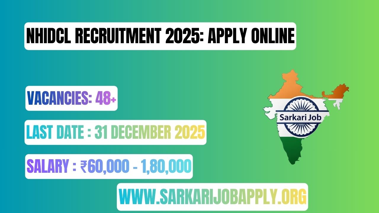 NHIDCL Recruitment 2025: Apply Online