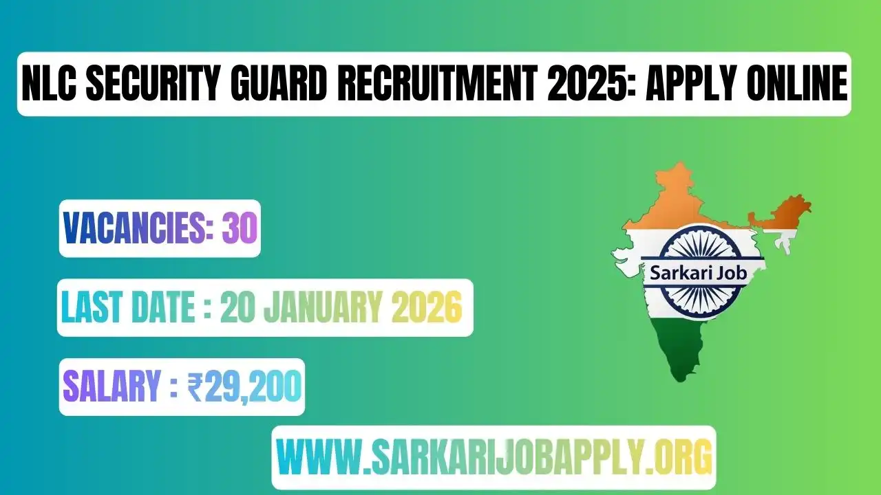 NLC Security Guard Recruitment 2025: Apply Online