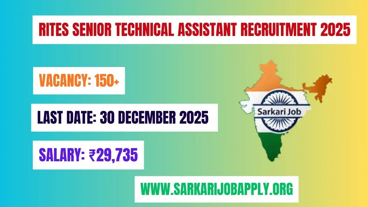 RITES Senior Technical Assistant Recruitment 2025: Official Website