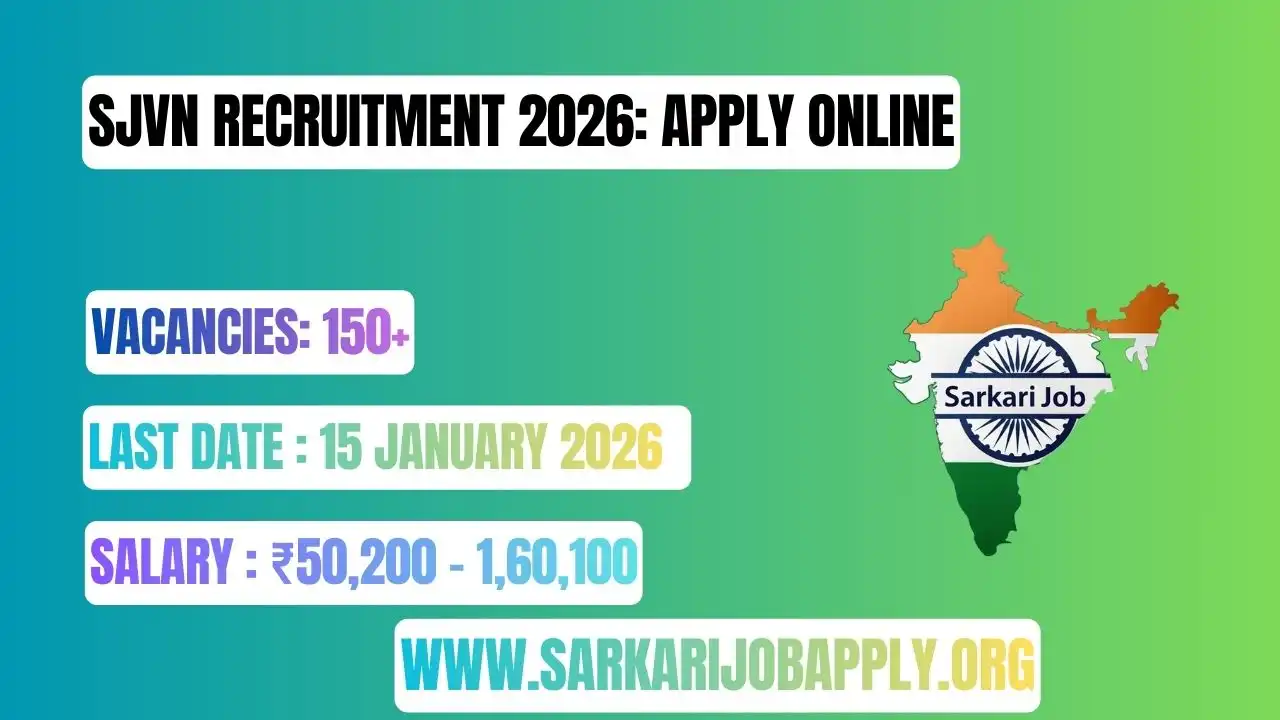 SJVN Recruitment 2026: Apply Online