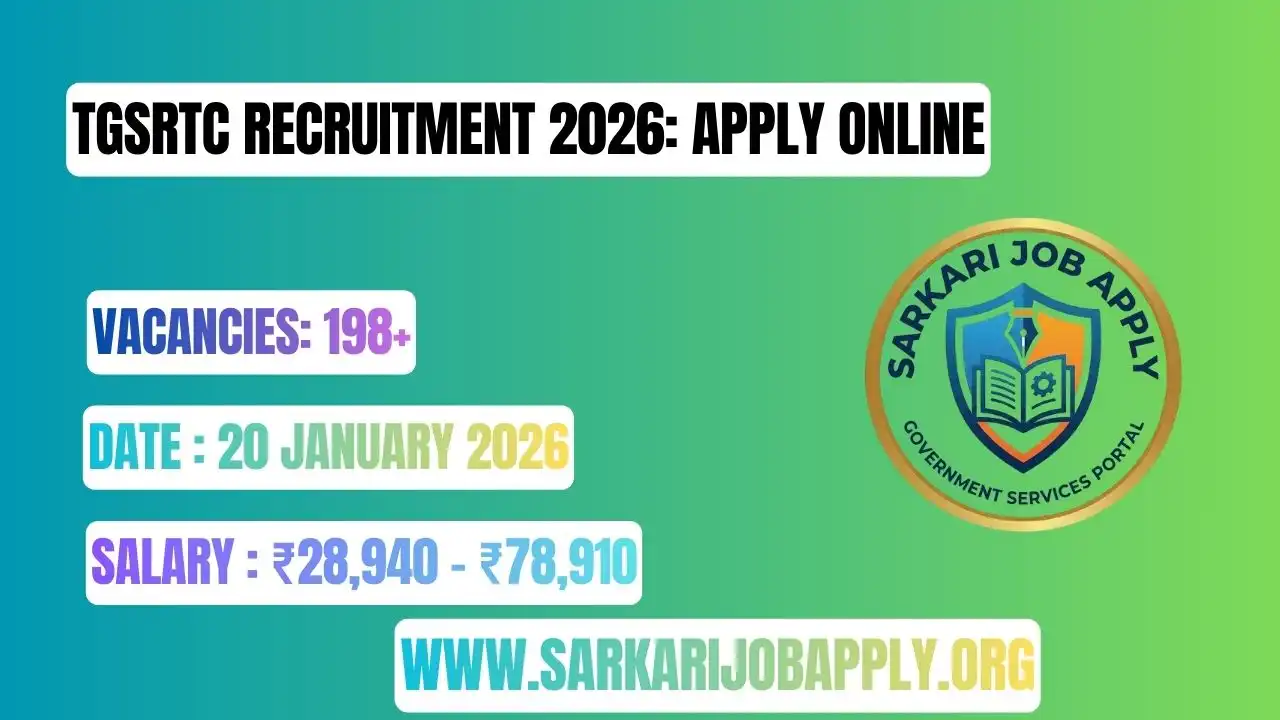 TGSRTC Recruitment 2026: Apply Online