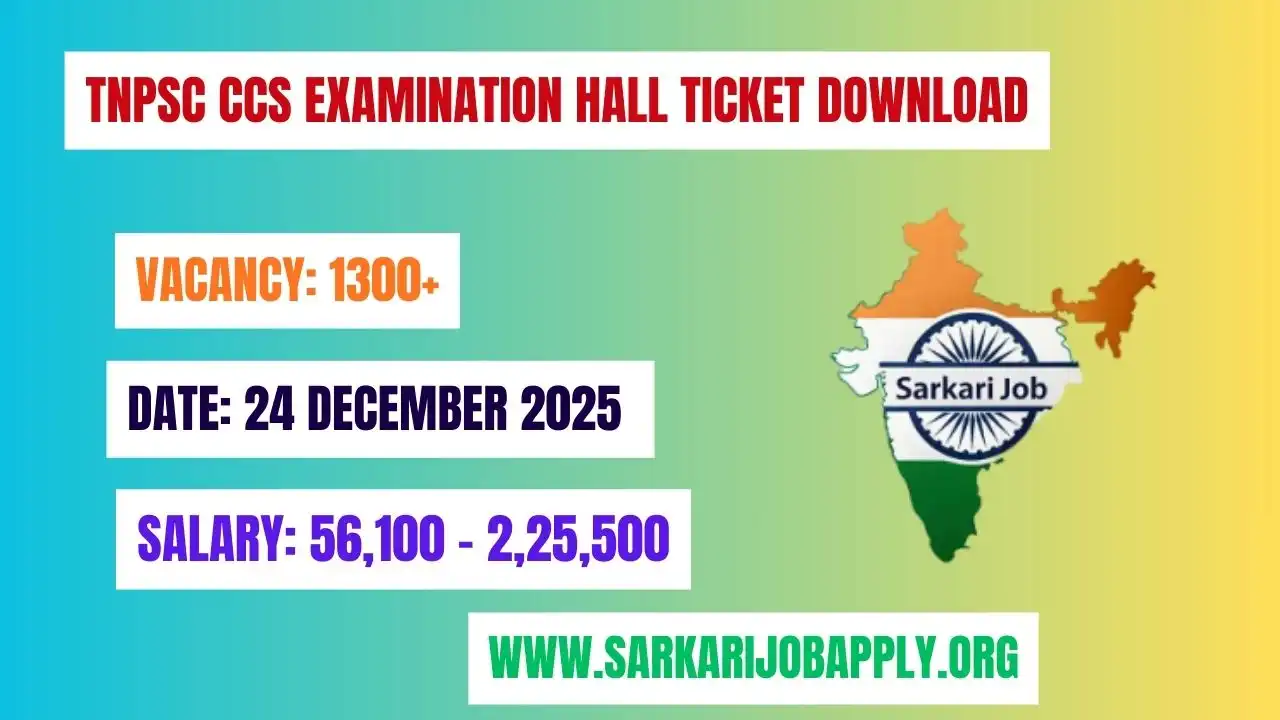 TNPSC CCS ExamHall Ticket Download