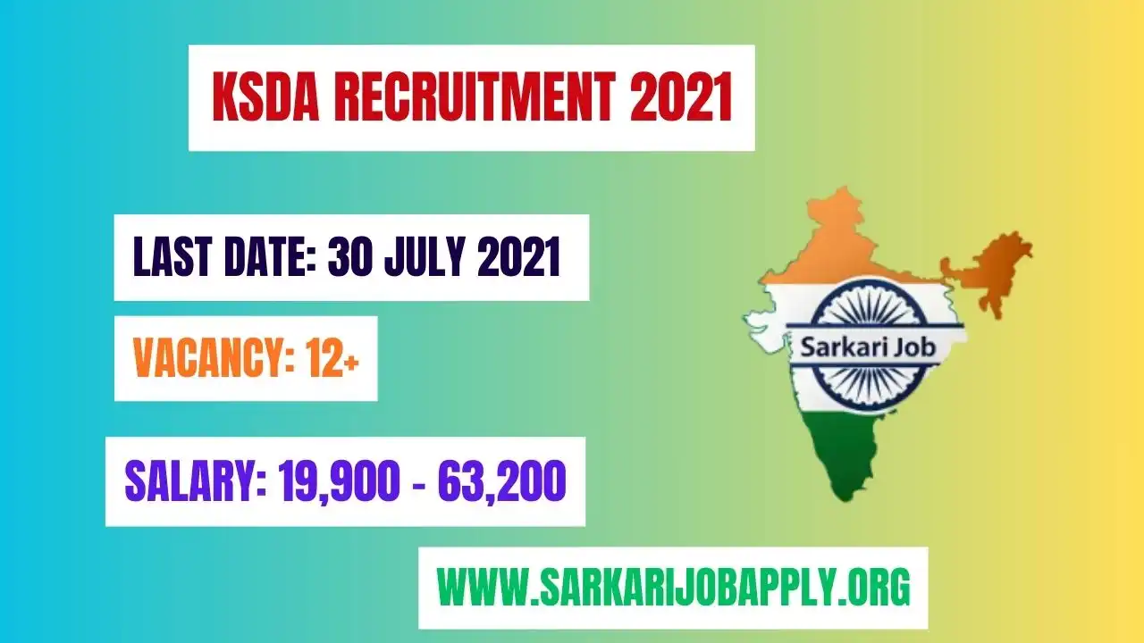 KSDA Recruitment 2021: Apply Online