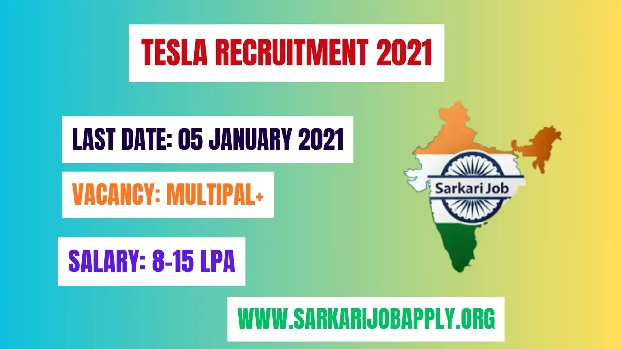 Tesla Recruitment 2021: Apply Now