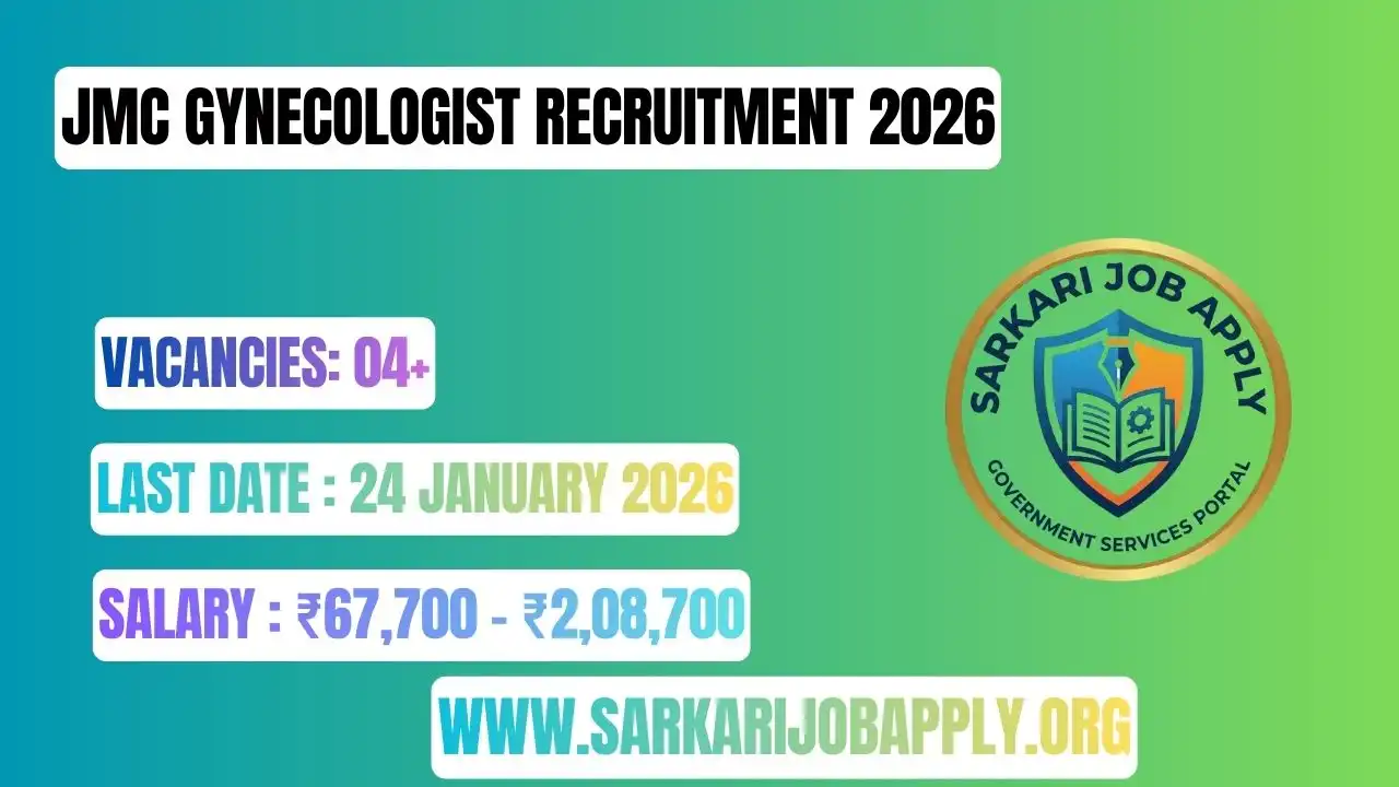 JMC Gynecologist Recruitment 2026: Apply Online